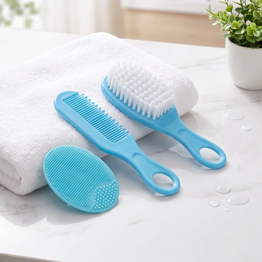 Peigne -croûtes de lait et brosse à poils souples pour nouveau-nés — Monptitlou