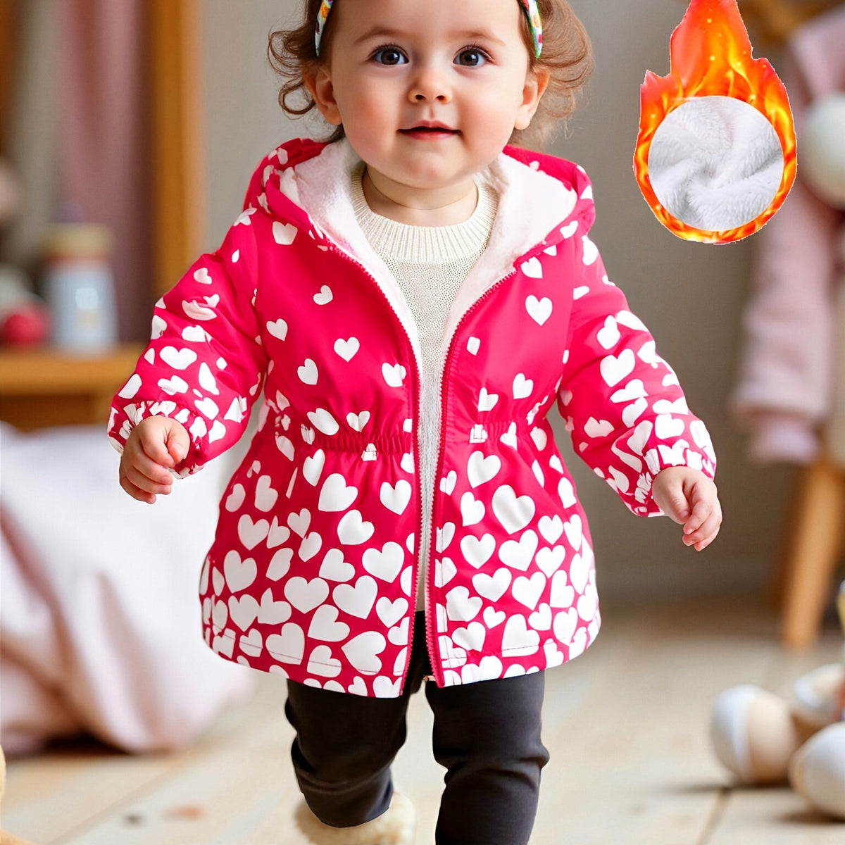 Convient pour l'automne/hiver - Bébé fille 0-3 ans — Monptitlou Image
