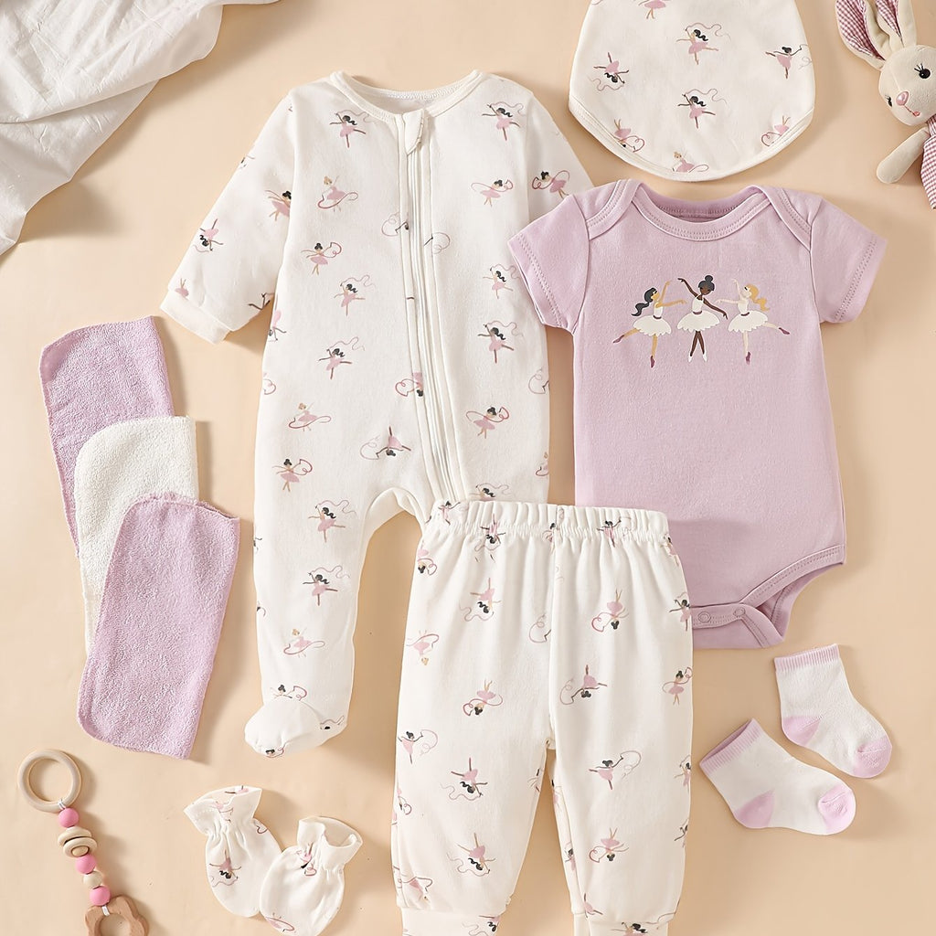 Bodies pour nouveau-née fille, 100% matière, confortable et respirant — Monptitlou