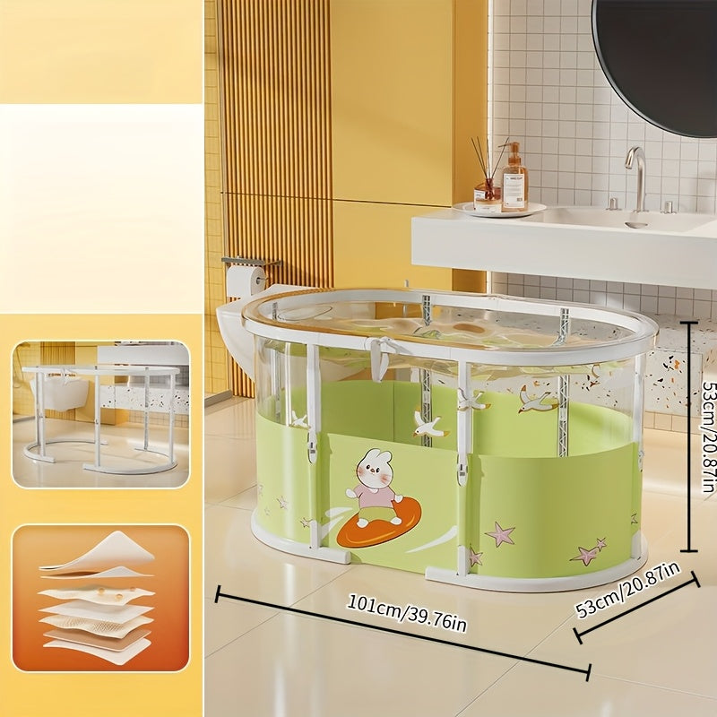 Baignoire pliante transparente avec motifs de dessins animés — Monptitlou