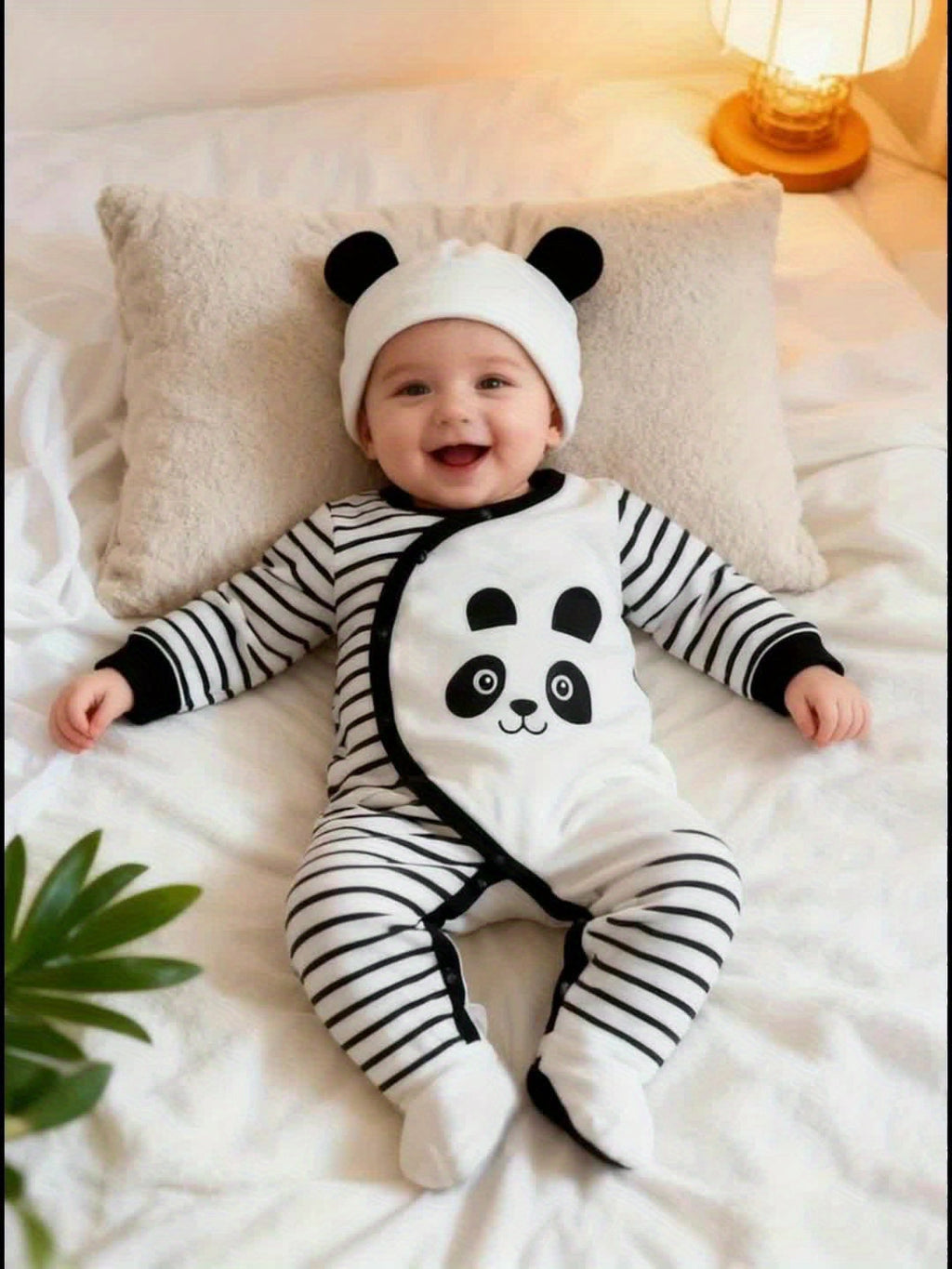 Grenouillère Panda Mignon - Combinaison Douce Toutes Saisons avec — Monptitlou