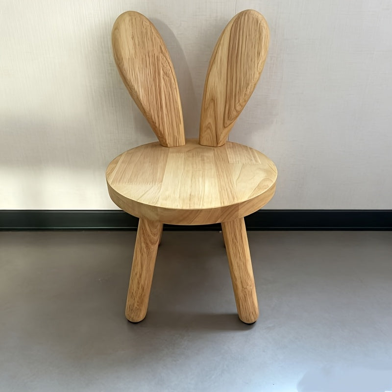Petit tabouret oreilles de lapin en bois massif — Monptitlou