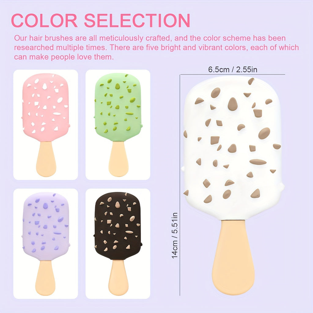 1 brosse à cheveux à coussin d'air sur le thème du crème glacée — Monptitlou