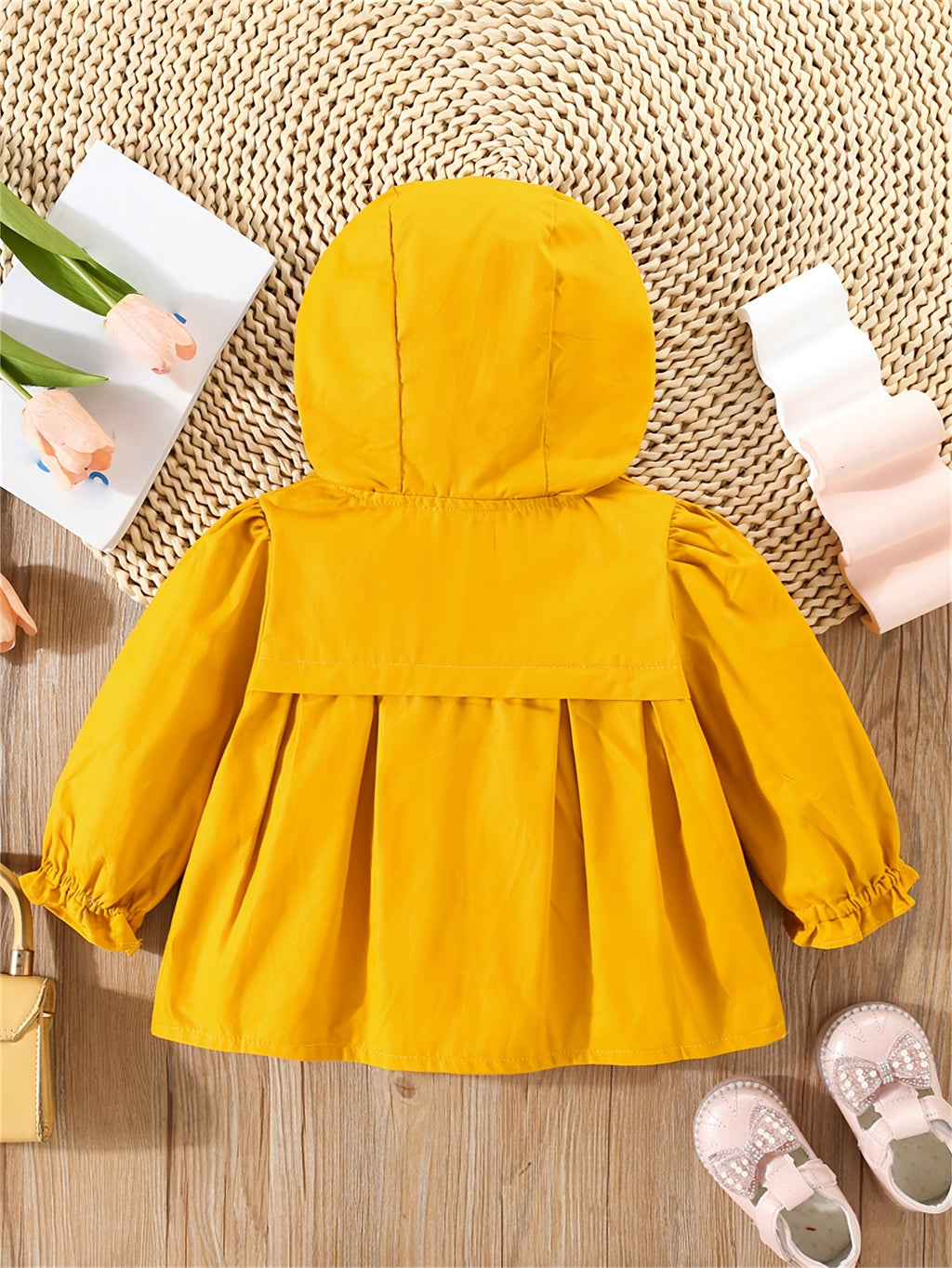 [Veste bébé fille coupe-vent] Veste à capuche automne nouveau style