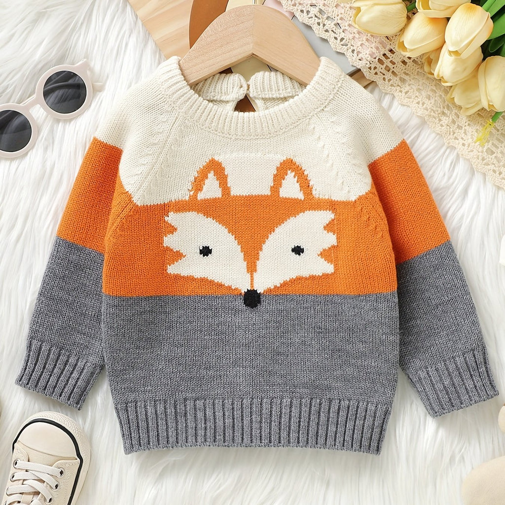 Pull en maille DovFanny & Renard de dessin animé — Monptitlou