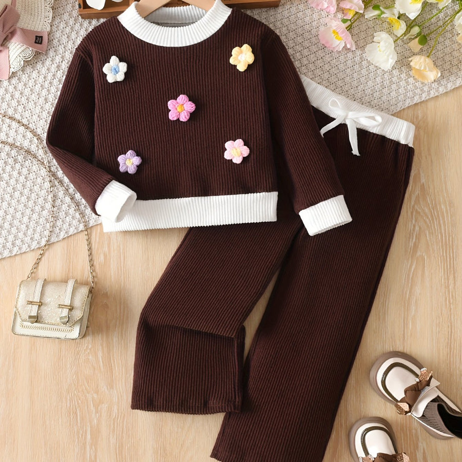 Ensemble 2 pièces pour fille à rayures — Monptitlou