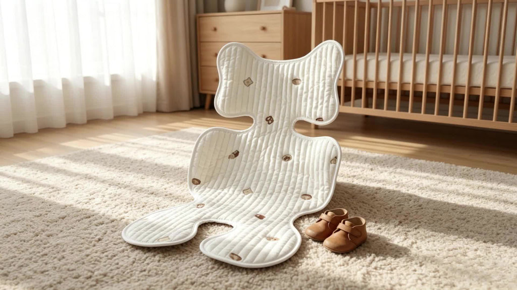 Coussin de poussette bébé, doublure matelassée douce avec motifs de — Monptitlou