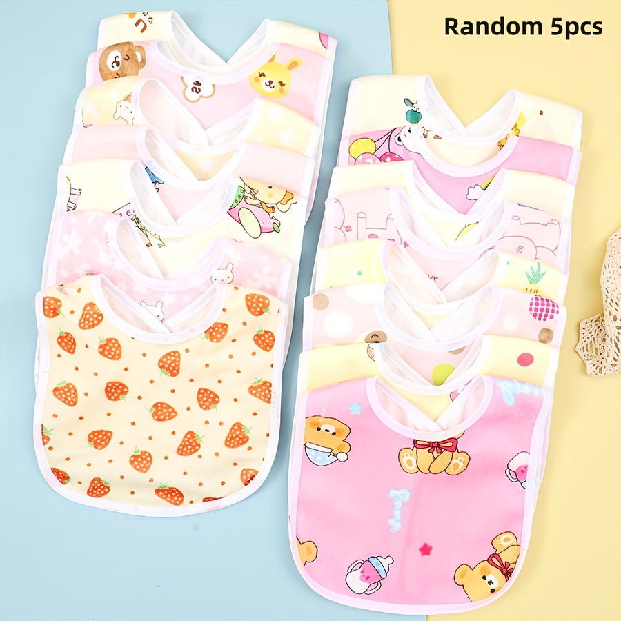 Bavoir pour Bébé Nouveau-né - Motif Aléatoire Rose Bleu Jaune — Monptitlou