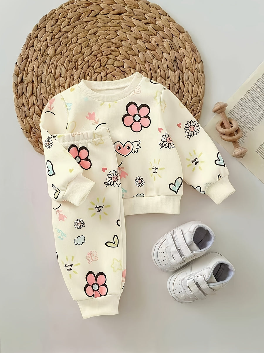 Ensemble 2 pièces pour fille, coupe ample, décontracté et confortable — Monptitlou