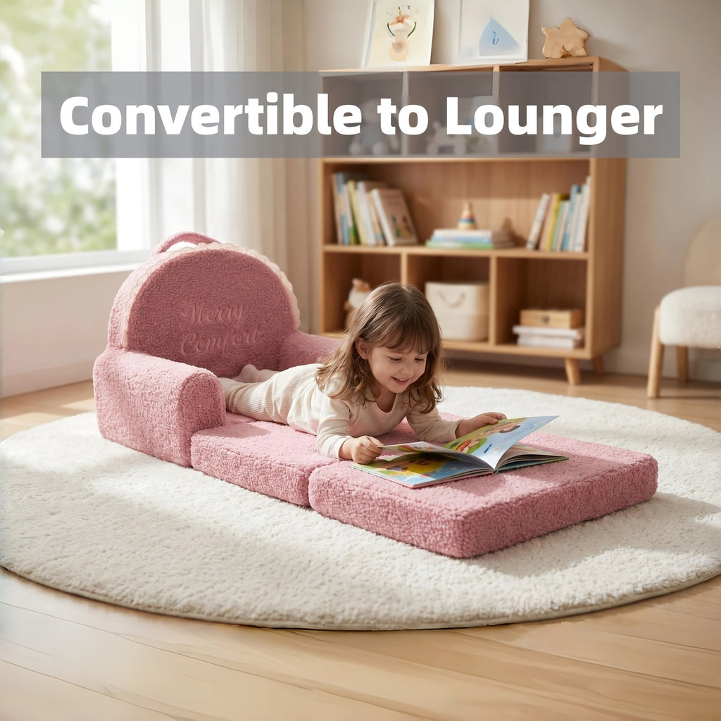 Canapé enfant pliable 2 en 1 convertible en lit