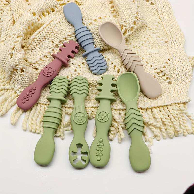 Ensemble de cuillères à mâcher en silicone — Monptitlou