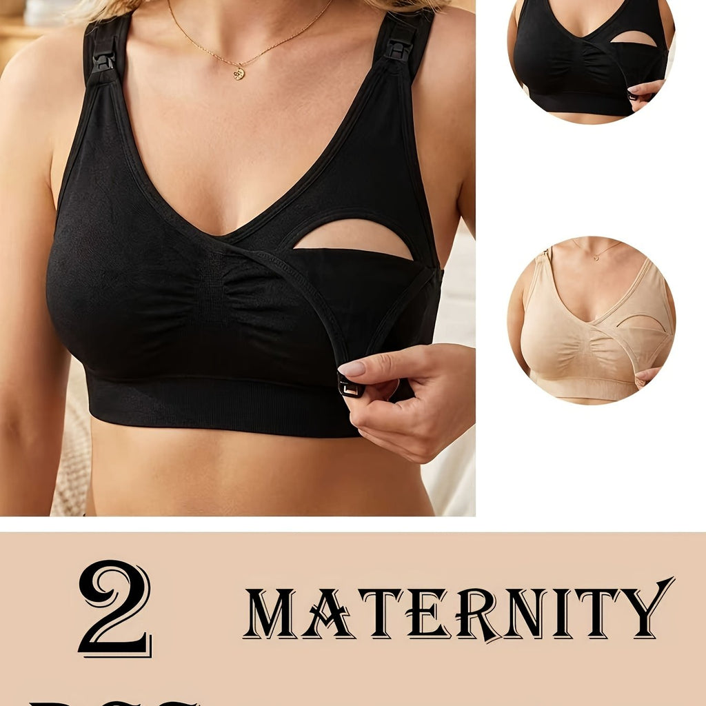 2 soutiens-gorge d'allaitement sans armature pour femmes — Monptitlou