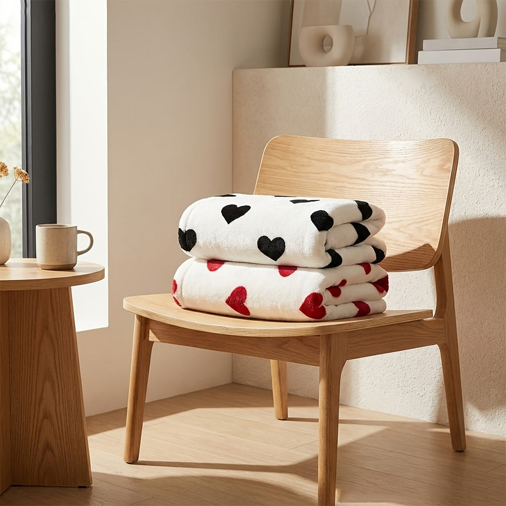 1 couverture pour bébé à motif de cœur — Monptitlou