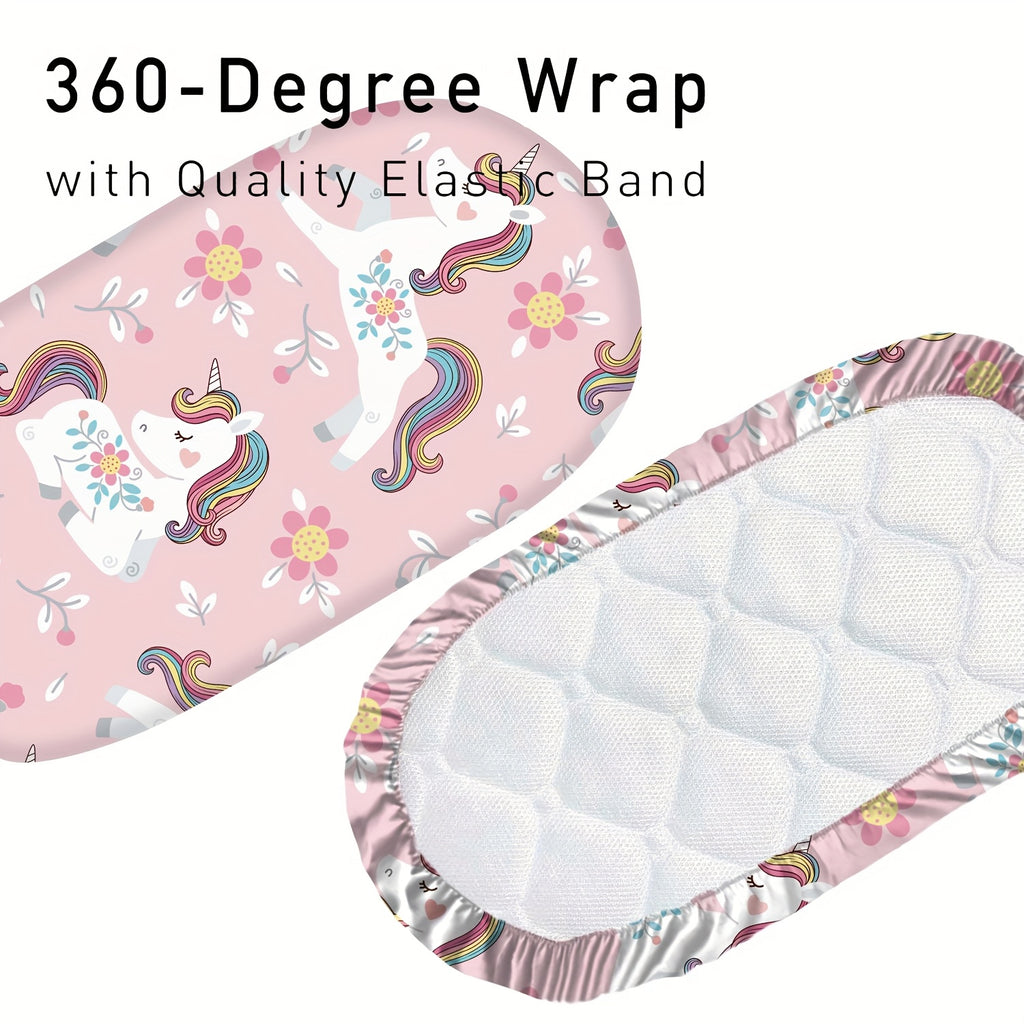Parure de 4 draps de lit moitié lune ultra-doux pour berceau — Monptitlou