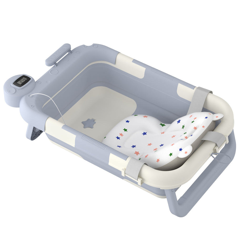 Baignoire pliable pour bébé avec affichage de la température — Monptitlou