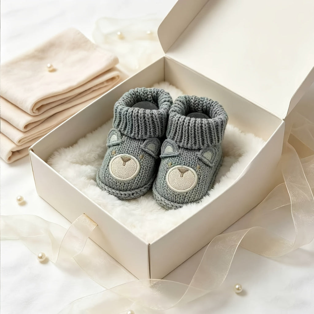 1 Paire de Chaussures de Bébé Tricotées à la Main — Monptitlou