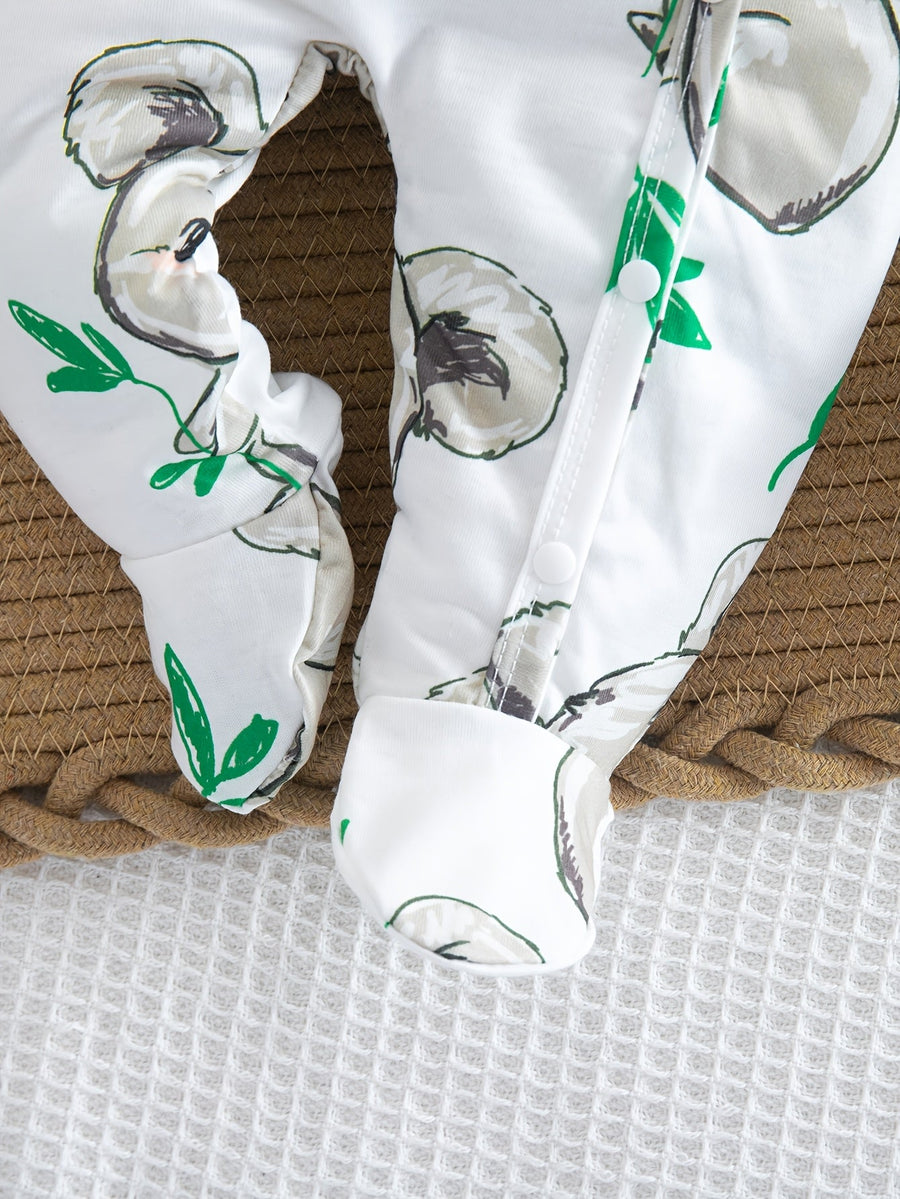 Combinaison bébé pieds doux koala feuille verte unisexe 0-9 mois — Monptitlou