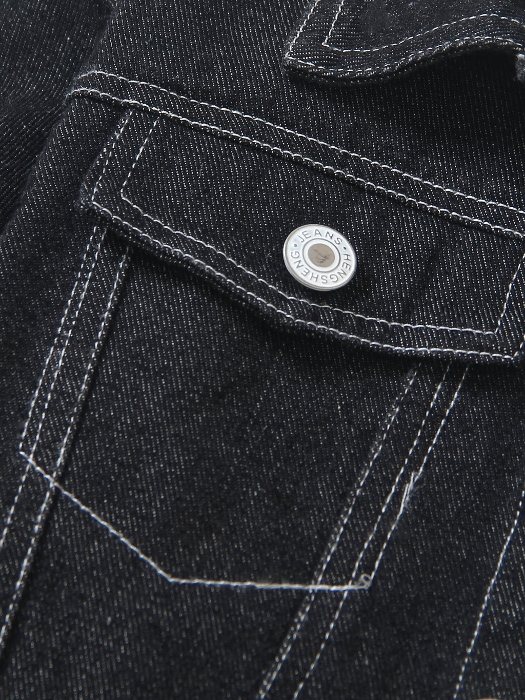 Ensemble Jeans à Manches Longues et Taille Élastique Déchiré pour