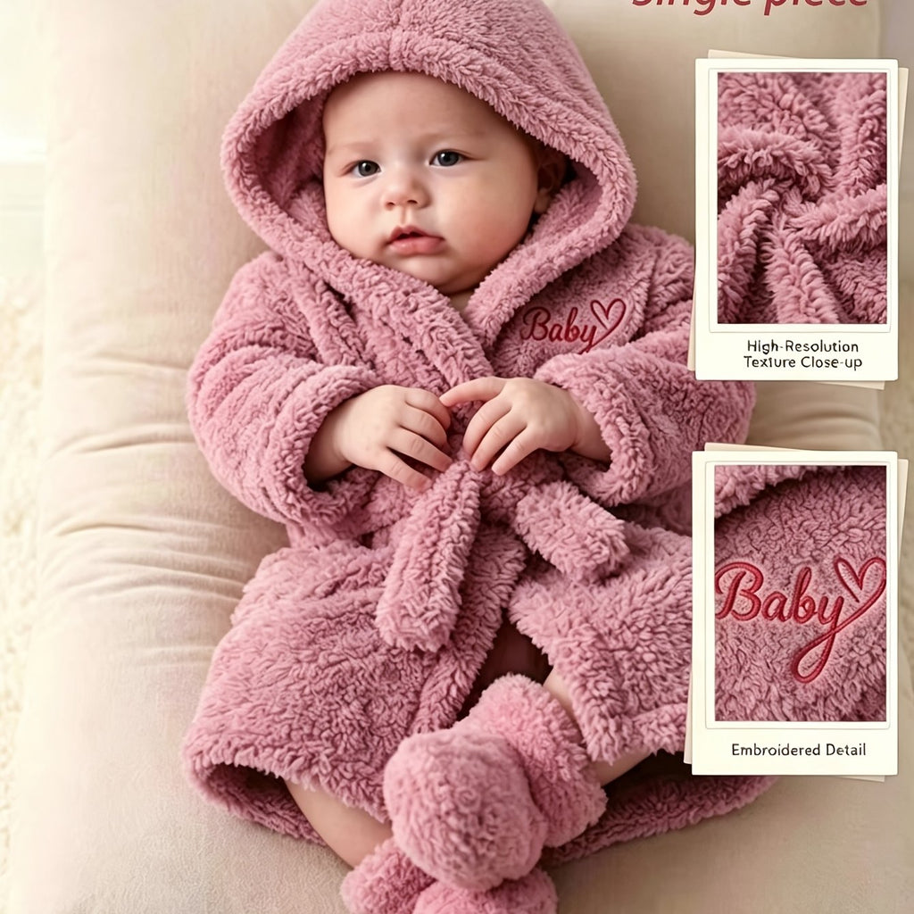 Tenue Bébé Tendance, Manteau Brodé Lettre Rose Mignon — Monptitlou
