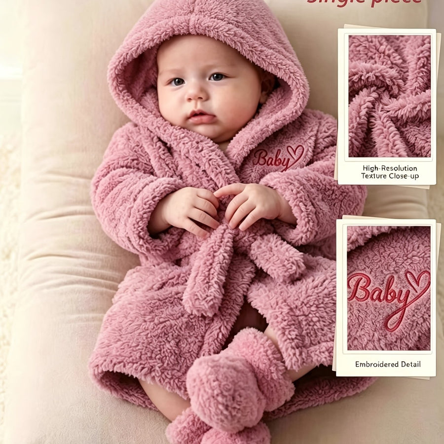 Tenue Bébé Tendance, Manteau Brodé Lettre Rose Mignon — Monptitlou