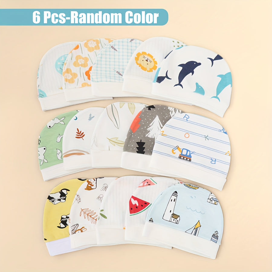 LAPI.ZAPI Ensemble de 6 pièces Bébé Couleur Aléatoire Combinée Chapeau — Monptitlou