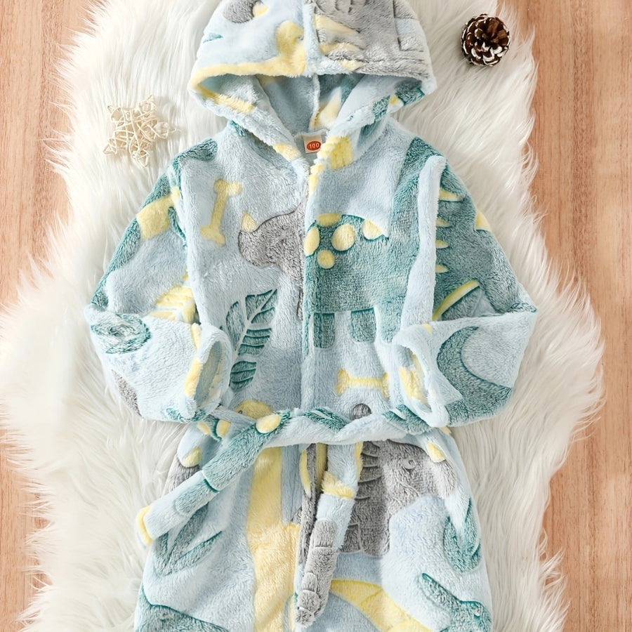 Peignoir de flanelle à capuche pour garçon, automne/hiver — Monptitlou