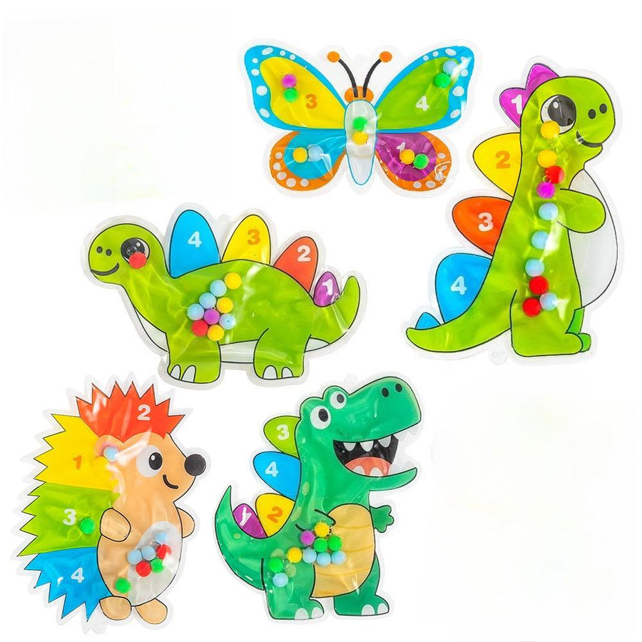 Jouet de tri de balles colorées avec dinosaures — Monptitlou