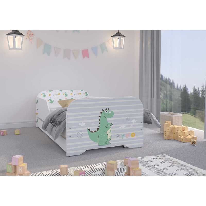 Lit Enfant MIKI 160x80 DINO — Monptitlou Image