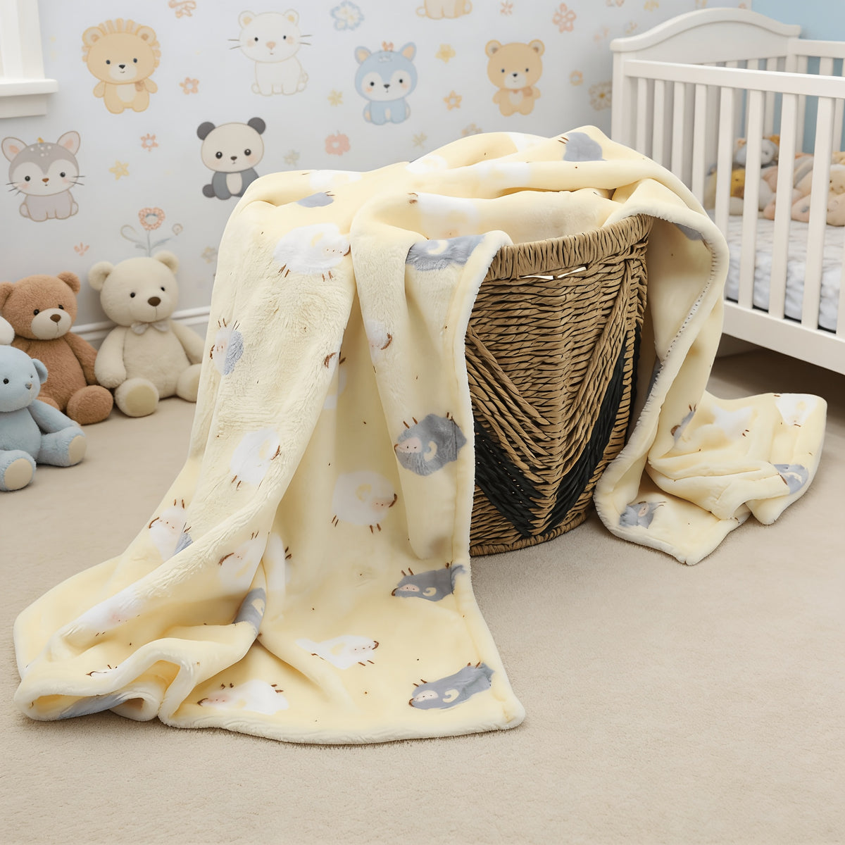 Une couverture à motif de mouton adaptée à toutes les saisons — Monptitlou Image