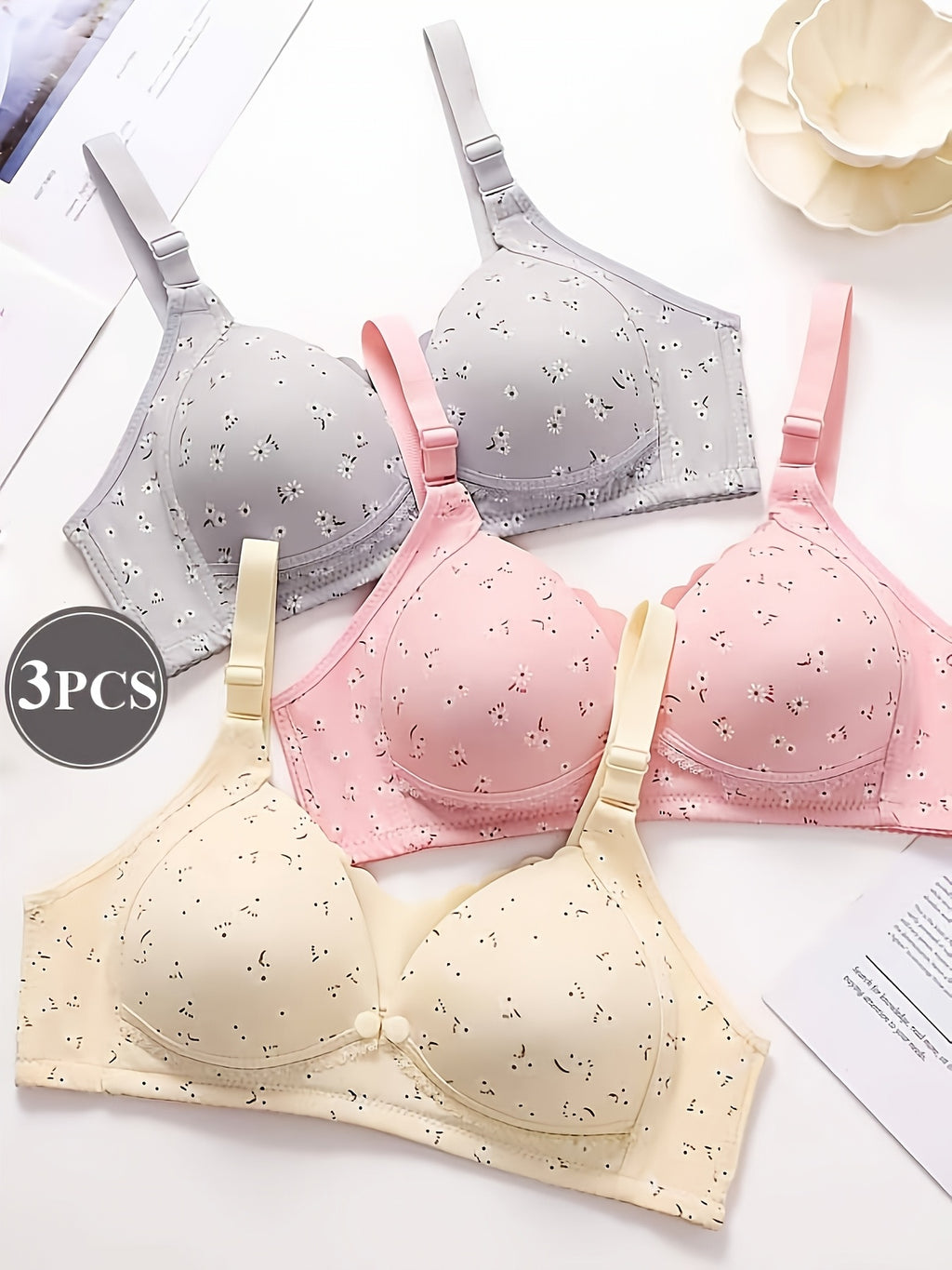 De soutien-gorge à fronces et fermeture avant pour femmes — Monptitlou