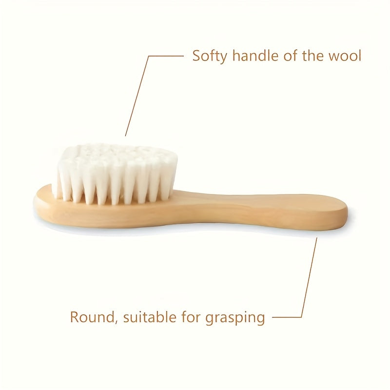 1 Set de brosse à cheveux et peigne en bois de hêtre personnalisé avec