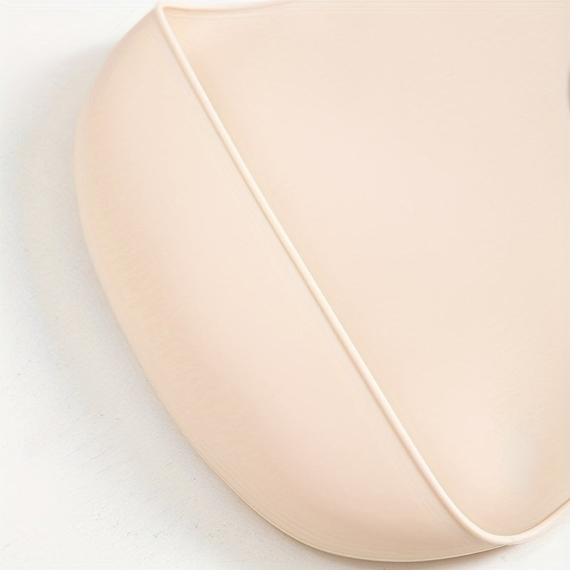 1 bavoir en silicone pour bébé, bavoir uni pour nourrisson — Monptitlou