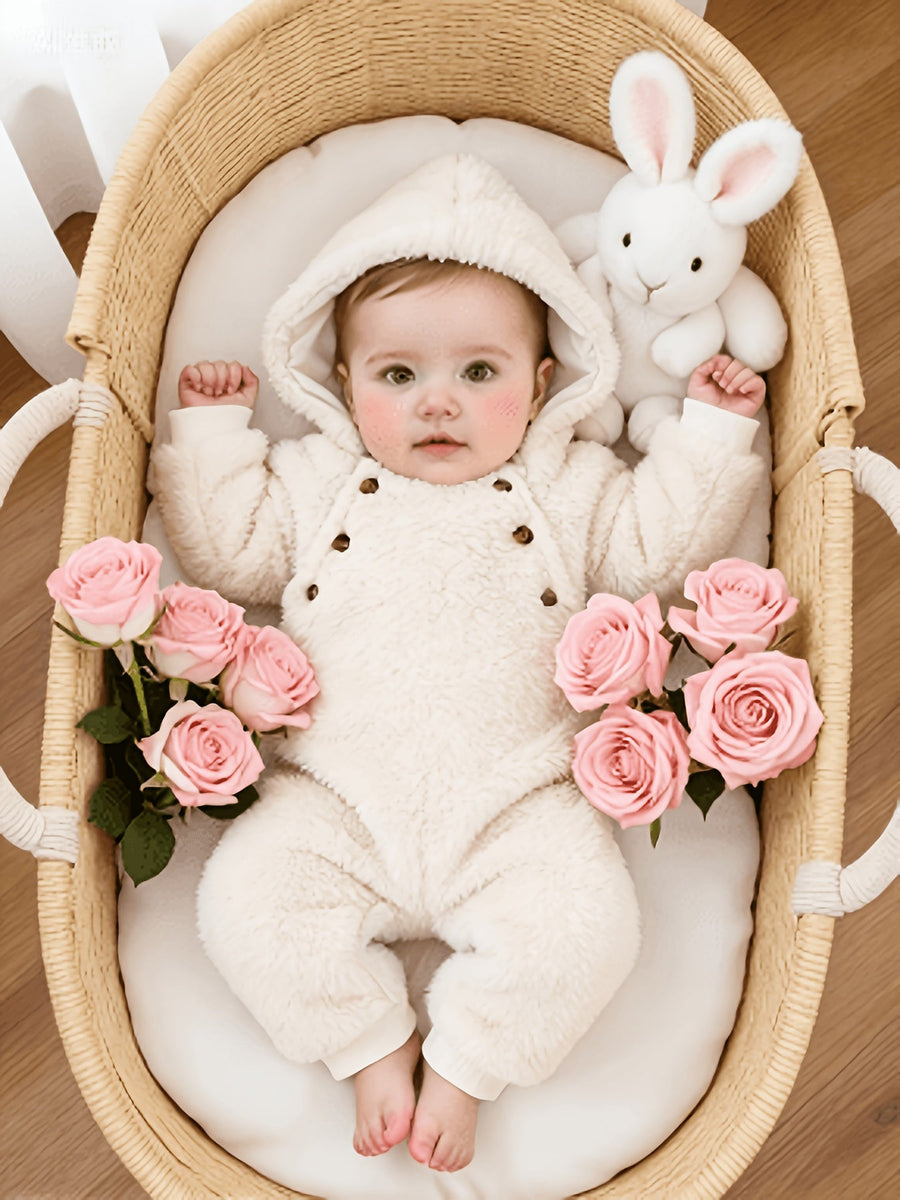 Combinaison chaude d'automne et d'hiver pour bébés filles et garçons — Monptitlou
