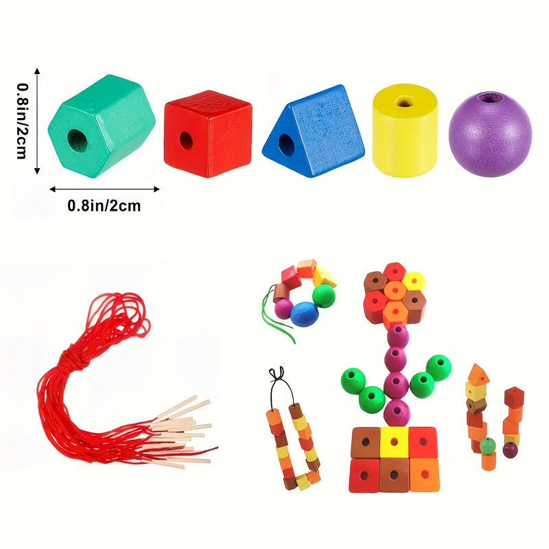 Jouets d'enfilage de perles pour éducation — Monptitlou