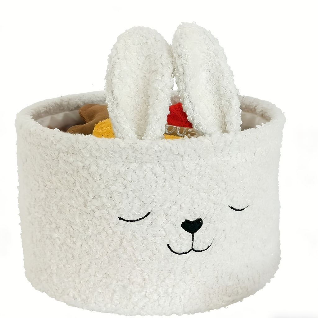 1 panier de rangement en polaire Teddy Lapin Mignon — Monptitlou