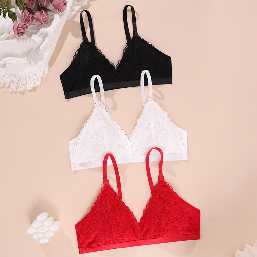 Un ensemble de trois soutiens-gorge d'allaitement pour femmes avec — Monptitlou