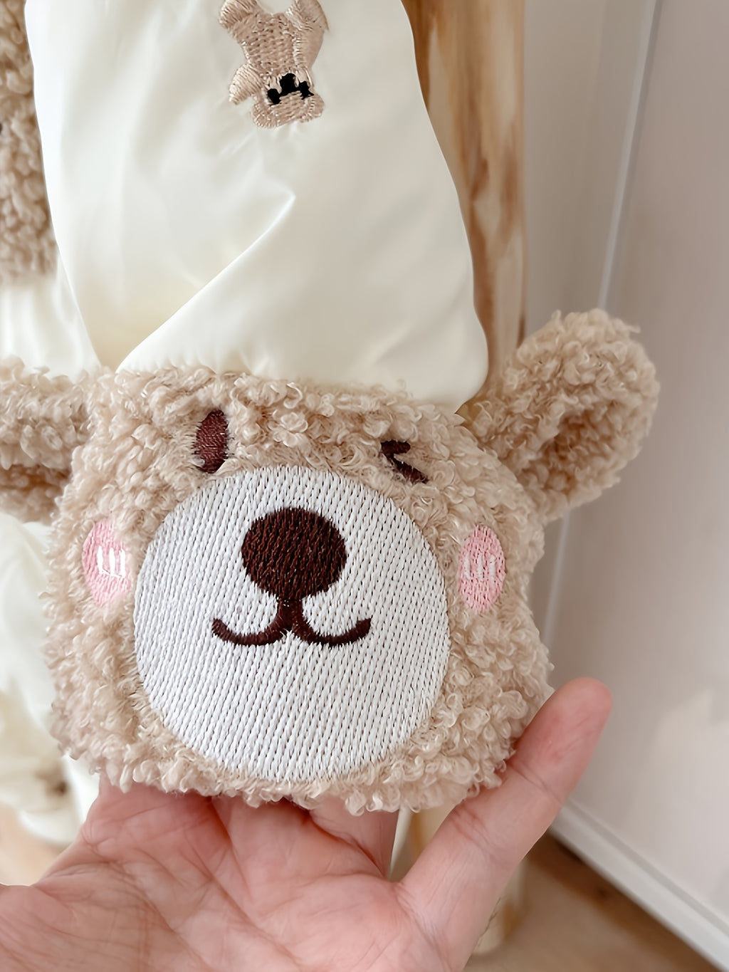 Combinaison bébé enfant unisexe doublée polaire épaisse douce ample à — Monptitlou