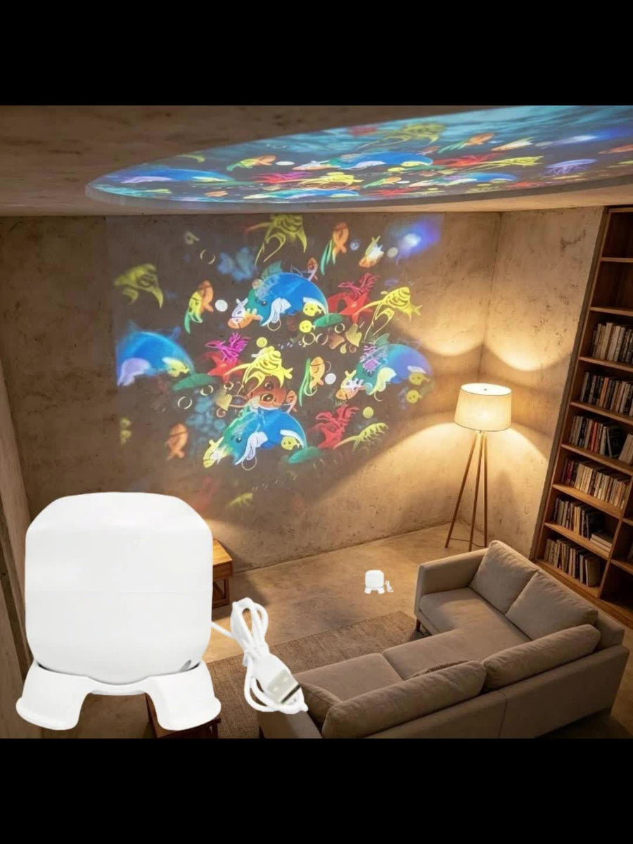 Lampe de nuit LED projection ciel étoilé océan, photo 20