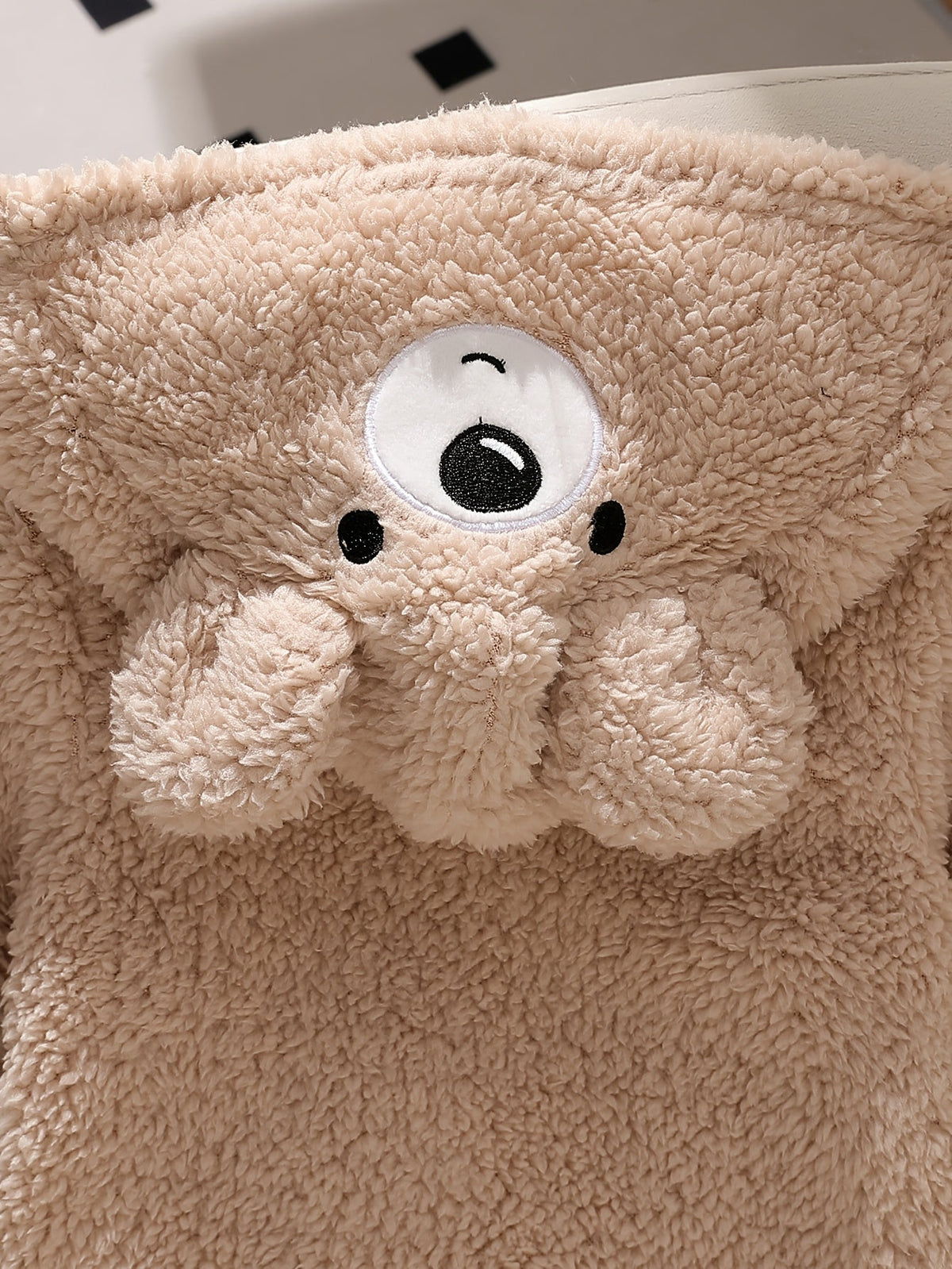 Combinaison zippée à capuche Ourson Cartoon Polyvalente Bébé Garçon — Monptitlou Image