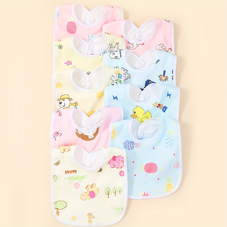 Bavoirs en velours cristal à motif aléatoire en forme de U — Monptitlou