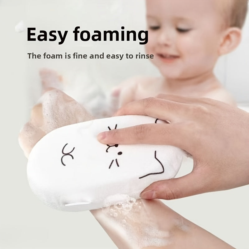 Gant de bain en mousse moussante doux pour nouveau-né, motif cartoon — Monptitlou