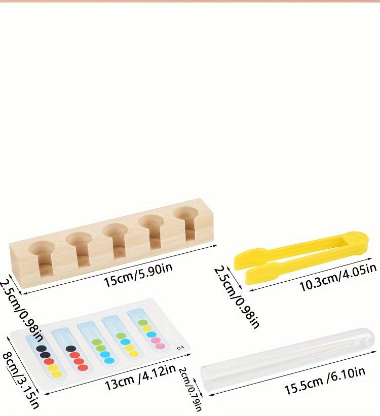 Jeu Éducatif en Bois à 5 Tubes Transparents pour le Tri de Perles, photo 13
