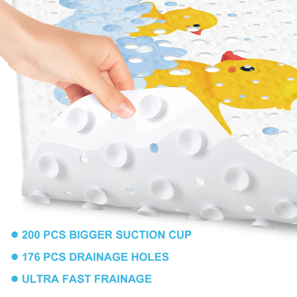 1 tapis antidérapant pour baignoire avec rainure — Monptitlou