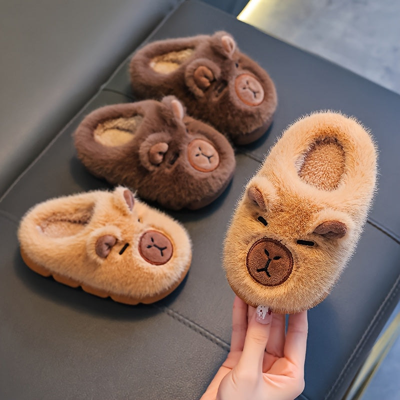 Chaussures d'hiver en peluche Capybara pour garçons et filles, bébés — Monptitlou