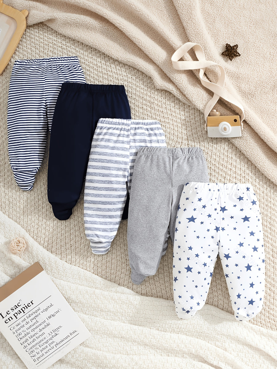 [Cadeau bébé nouveau-né] 5 pièces Pantalons longs pour bébé garçon — Monptitlou
