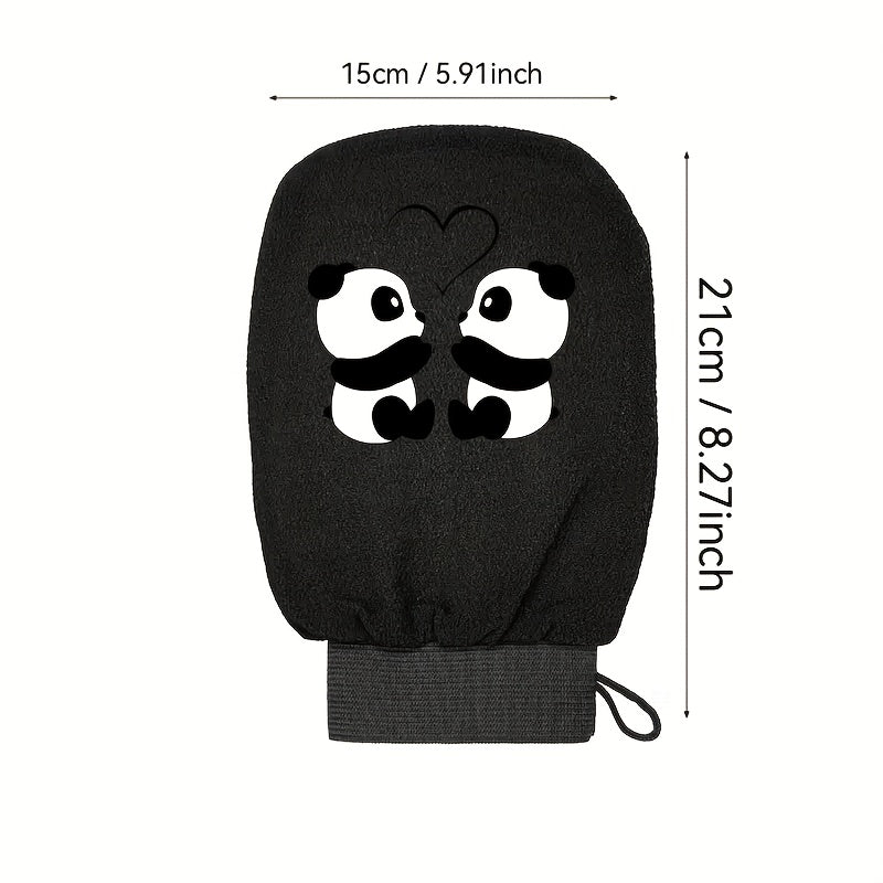 Serviette de bain Mignonne avec imprimé Panda, Gant de bain exfoliant — Monptitlou