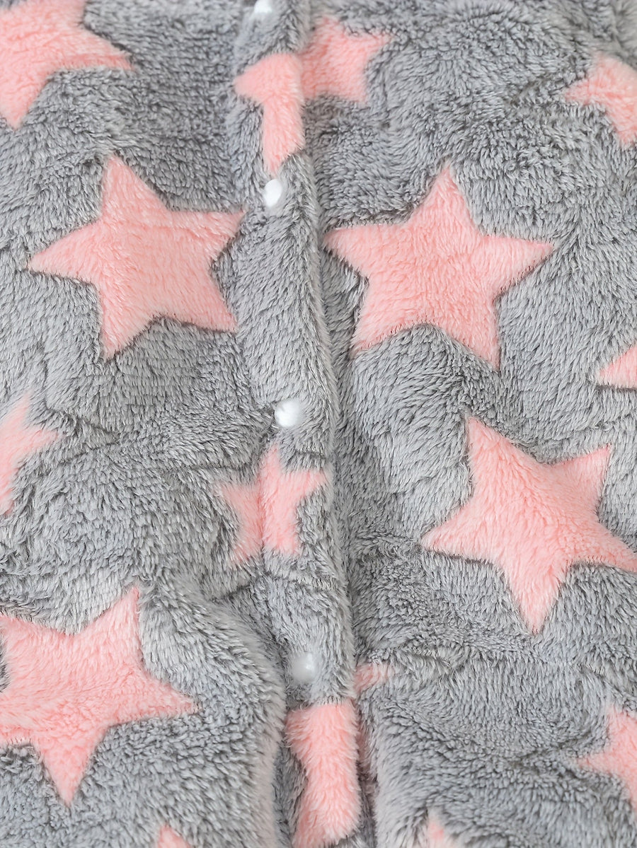 Combinaison à capuche avec motif cœur mignonne pour bébé fille — Monptitlou