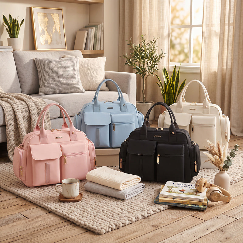 Sac de maternité à double usage, à main et en bandoulière — Monptitlou