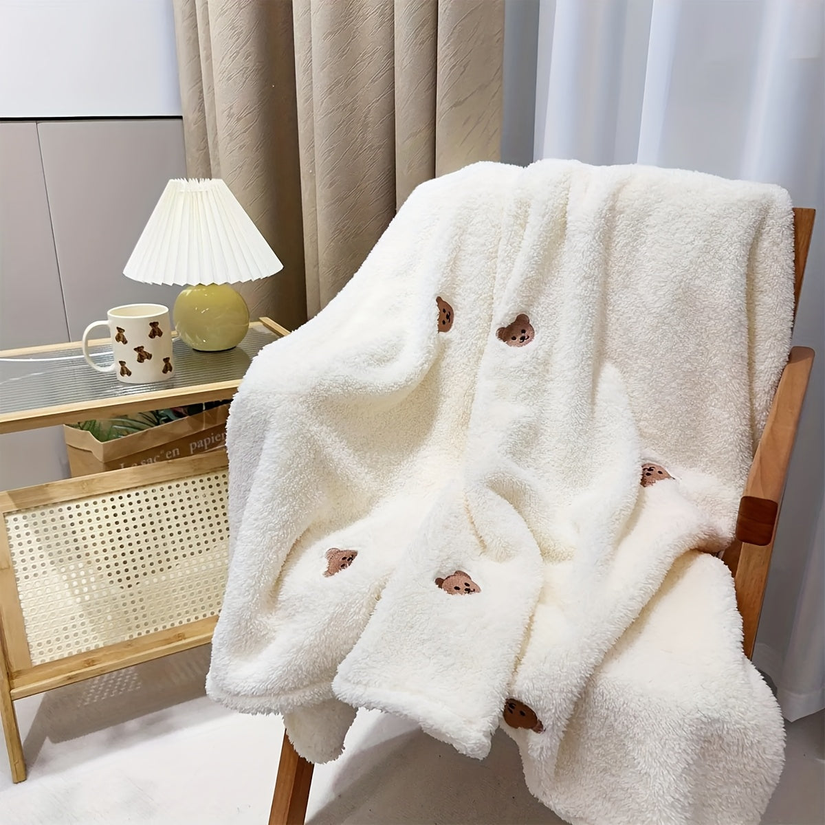 Couverture douce et confortable pour enfants à motif ours — Monptitlou Image