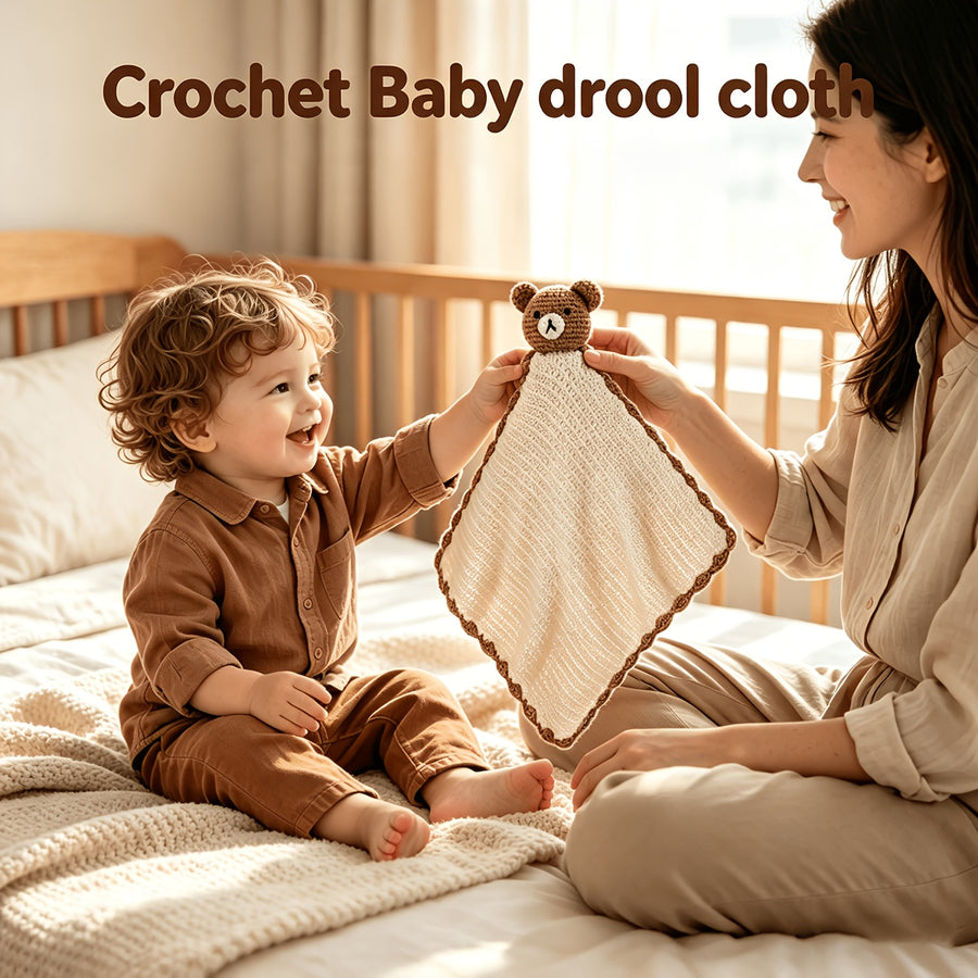 Couverture d'appoint confortable en tricot ours pour bébé — Monptitlou